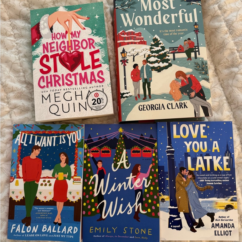Set of 5 Festive Romance Novels